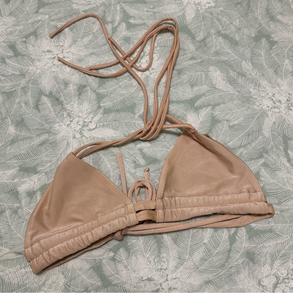 Montce Swim Nude Triangle Bikini Top